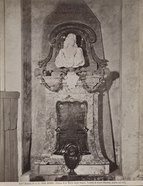 Alinari, Fratelli — Roma - Chiesa di S. Maria degli Angeli. Tomba di Carlo Maratta, morto nel 1713. — insieme